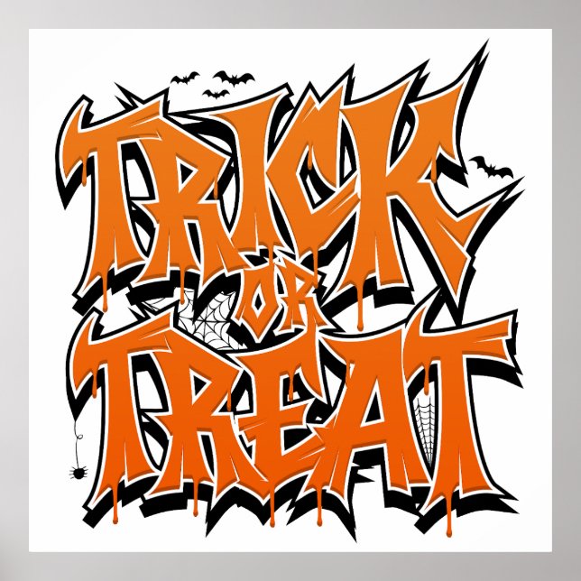 Trick Or Treat Graffiti Poster (Framsidan)
