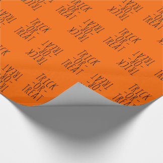 Trick-or-Treat Halloween Black på Orangen Presentpapper