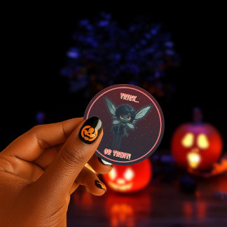 Trick-or-Treat Halloween Fairy Sticker Runt Klistermärke