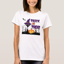 Trick or Treat - Halloween Katt - Dam T-Shirt