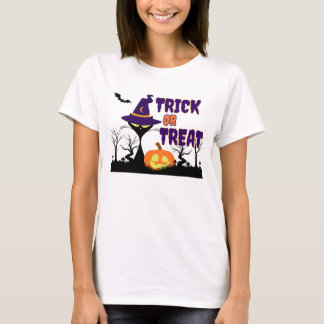Trick or Treat - Halloween Katt - Dam T-Shirt
