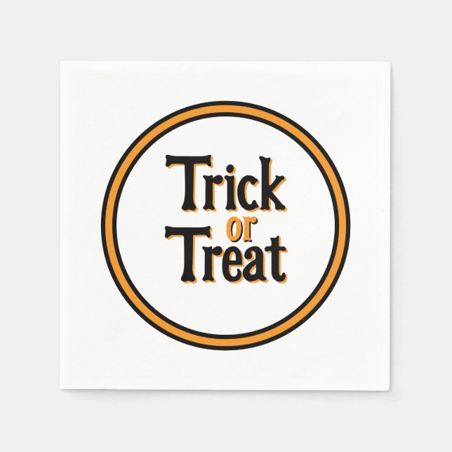 Trick or Treat Halloween Pappersservett (Framsidan)
