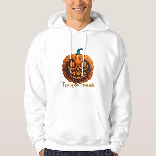 Trick-or-Treat Halloween Pumpkin Hoodie (Framsida)