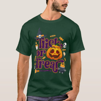 Trick Or Treat Halloween Pumpkin Jack O Lantern Ca T Shirt