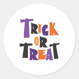 Trick or treat Halloween scary night Runt Klistermärke