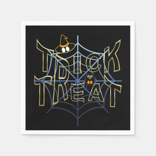 Trick-or-Treat-Haloween Pappersservett (Framsidan)