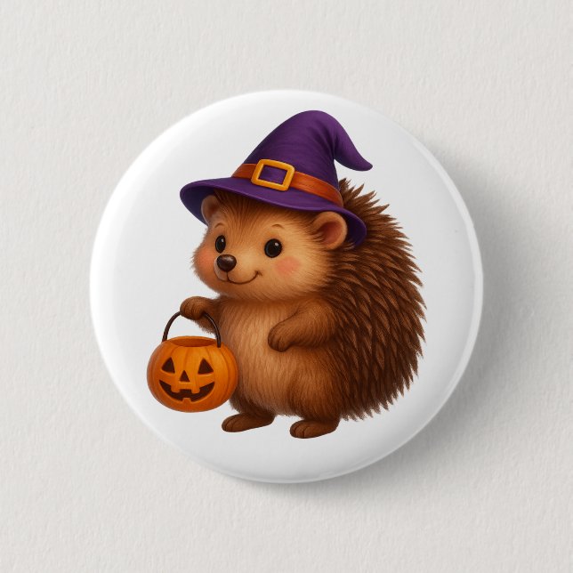 Trick-or-Treat Hedgehog Knapp (Framsida)