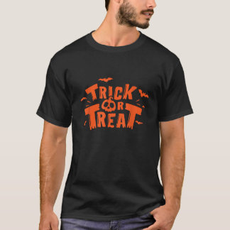 Trick Or Treat Lata Halloween Kostym Rolig Pumpa T Shirt