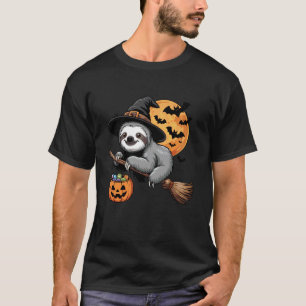 Trick or Treat Latmaskin Häxa Halloween Pumpa Godi T Shirt