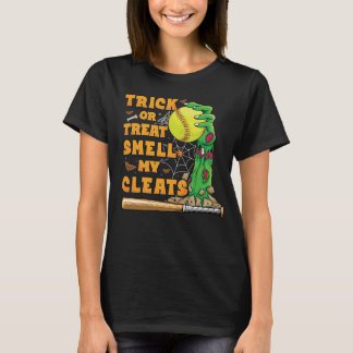 Trick or Treat Lukta Min Fotbollssko Rolig Softbol T Shirt