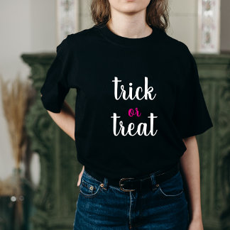 Trick or Treat Modern Script Dam Halloween T Shirt