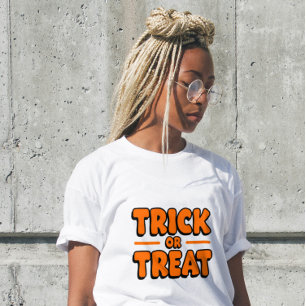 Trick or Treat Modernt Kvinnligt Halloween-skjorta T Shirt