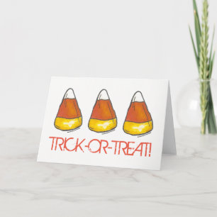 Trick-or-Treat Orange Happy halloween Candy corn Kort