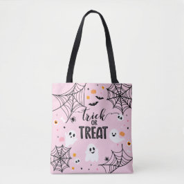 Trick or Treat Pink Halloween Tygkasse
