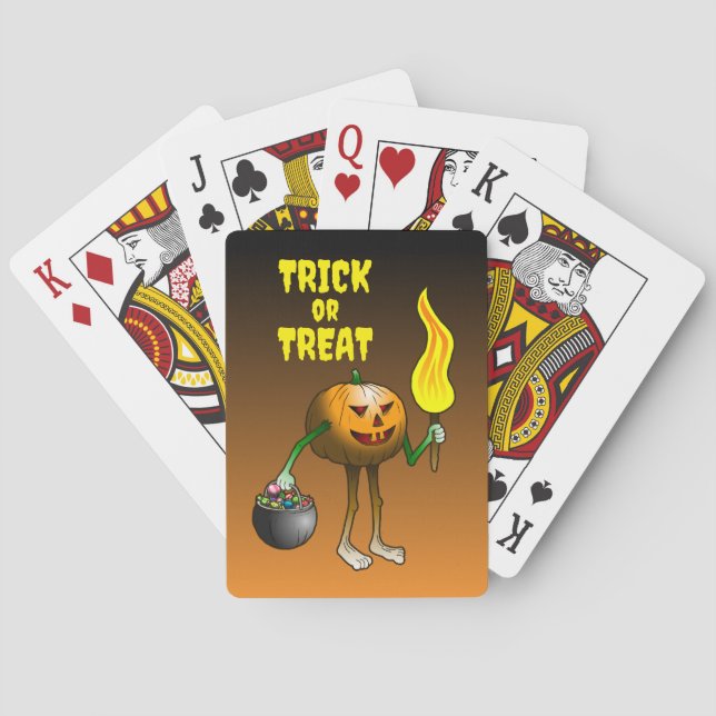 Trick or Treat Pumpa Casinokort (Baksidan)