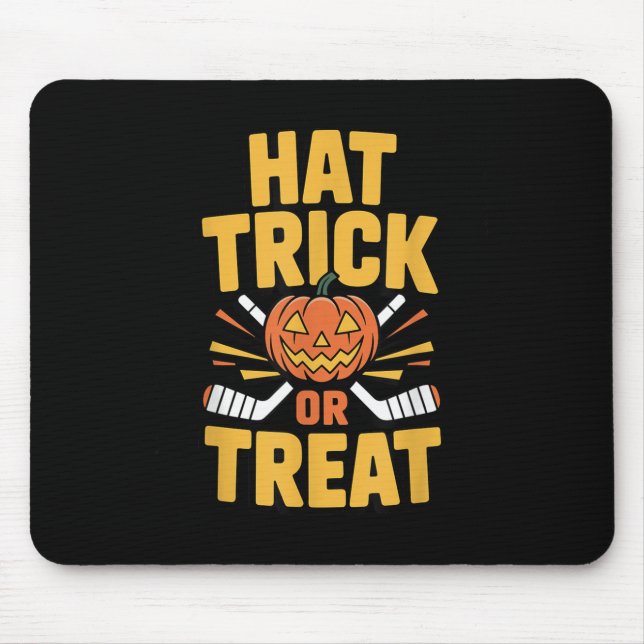 Trick Or Treat Pumpkin Halloween Ice Hockey  Musmatta (Framsidan)