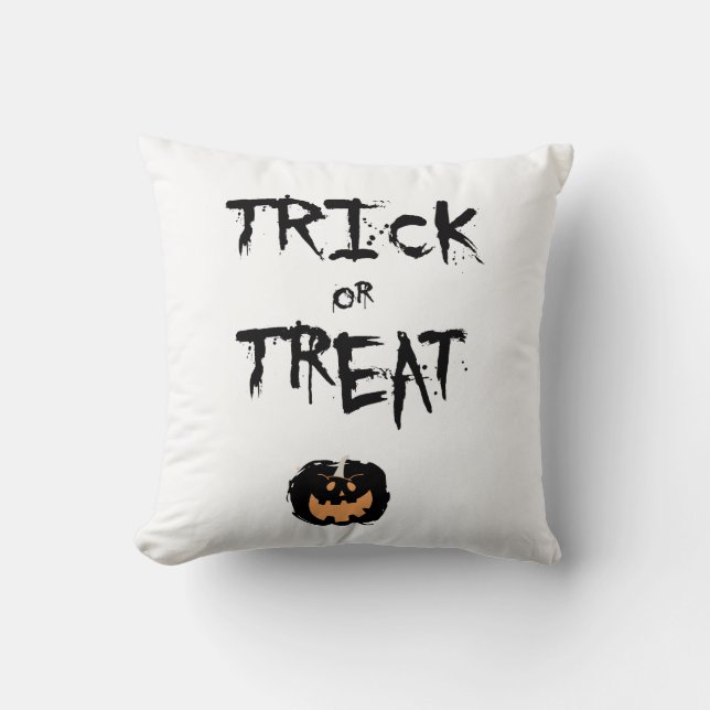 Trick or treat pumpkin kudde (Framsida)