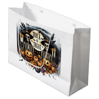 Trick or Treat Skelett och pumpor Halloween