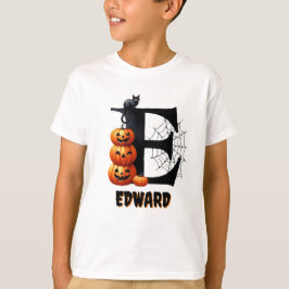 Trick or Treat Söt E Initial Halloween T Shirt