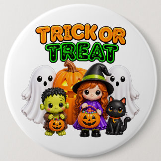 Trick or Treat - Söta Halloweenvänner Knapp