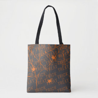 Trick or Treat Spider Black Tote Tygkasse
