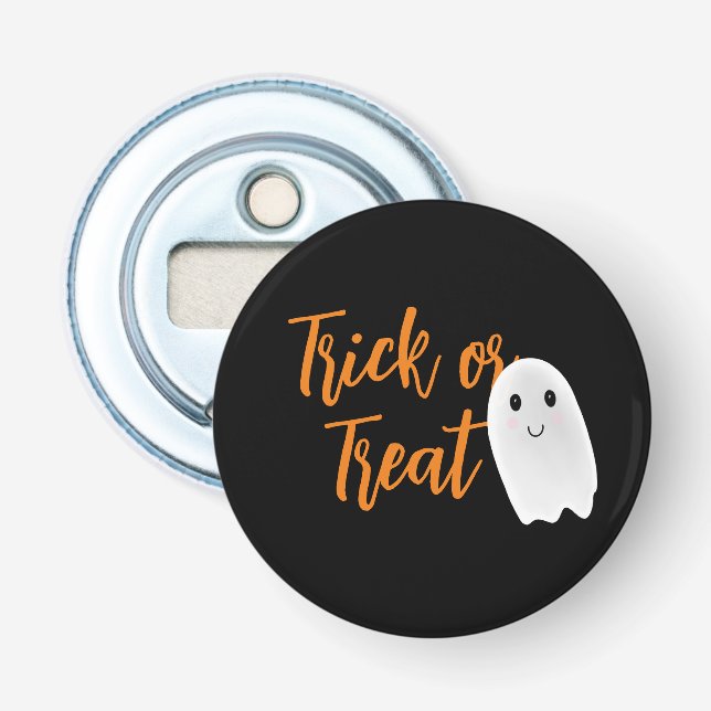 Trick or Treat Spöke Halloween Flasköppnare (Framsidan)