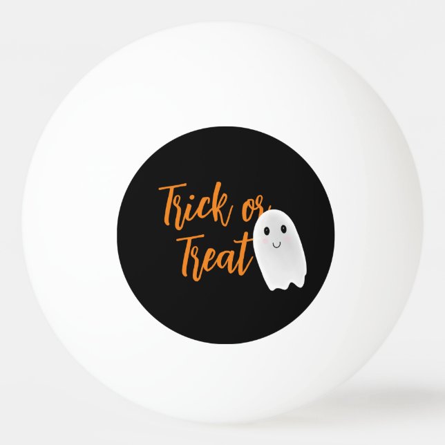 Trick or Treat Spöke Halloween Pingisboll (Framsidan)