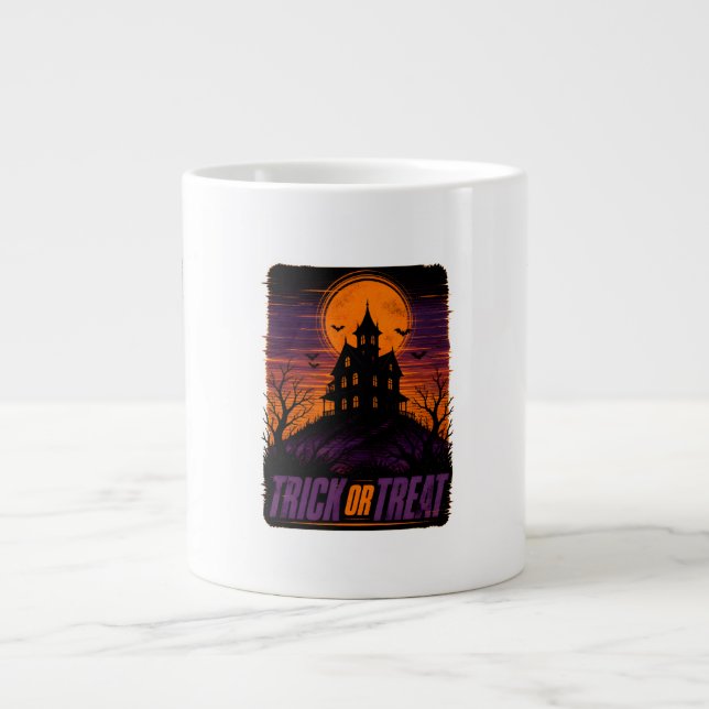 Trick Or Treat Spökhus Espresso Mugg Jumbo Mugg (Framsidan)