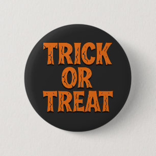 Trick Or Treat Spöklik Sprucken Font Halloween Knapp