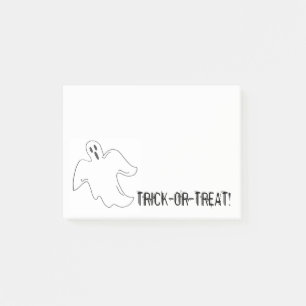 Trick-or-Treat Spooky Ghost Halloween fest Favor Post-it Block
