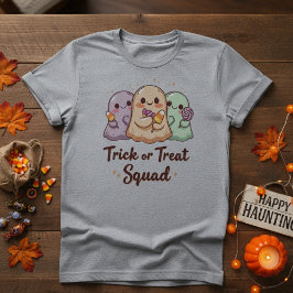 Trick or Treat Squad – Cute Kawaii Ghost Halloween T Shirt