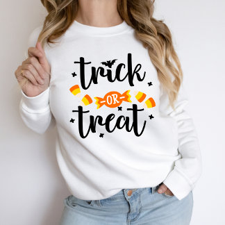 Trick or Treat Text Design Halloween T Shirt