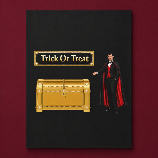 Trick Or Treat Vampyr Halloween Fleecefilt (Skapare uppladdad)