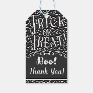Trick or Treat Vintage Kritor Ben Halloweenfest Presentetikett