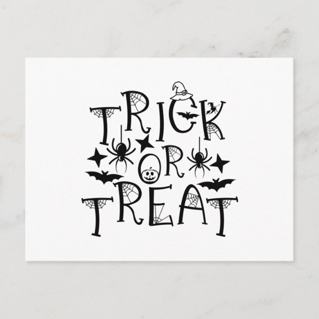 Trick or Treat Vykort (Framsida)