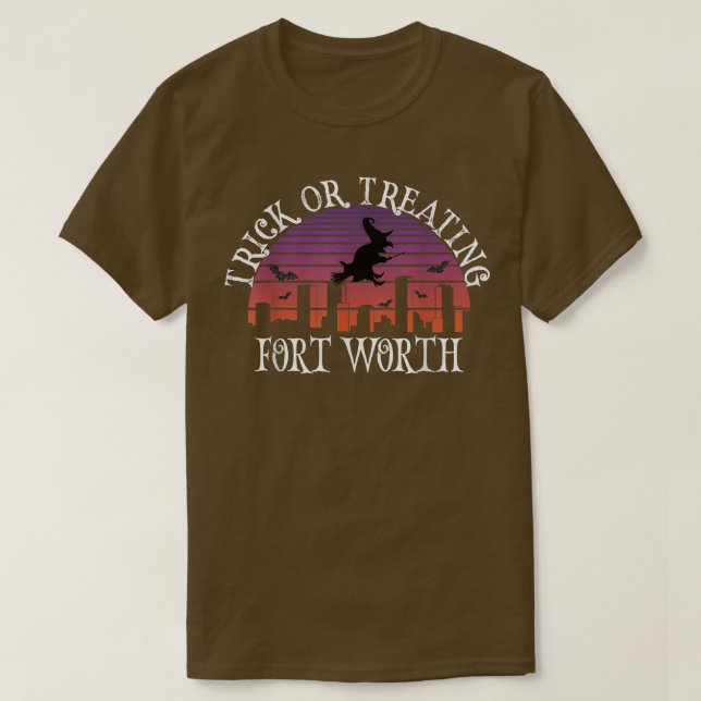 Trick or Treating Fort Worth Texas - Spooky Hallow T Shirt (Design framsida)