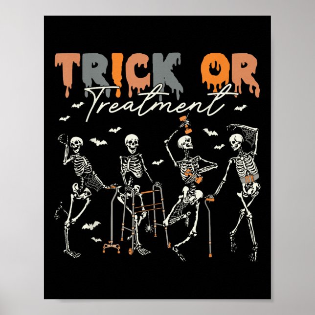 Trick Or Treatment Pt Fysioterapi Terapeut H Poster (Framsidan)