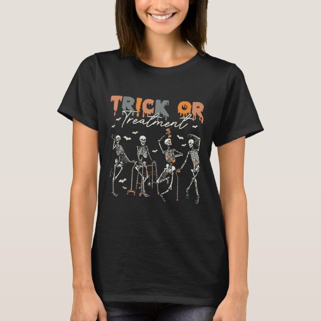 Trick Or Treatment Pt Physical Therapy Therapist H T Shirt (Framsida)