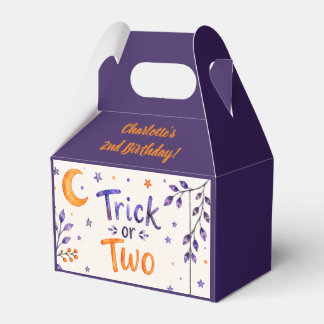 Trick or Two Halloween 2-års födelsedags Söt Fest Presentaskar