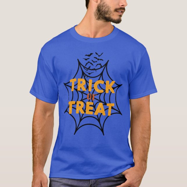 TRICK ORREAT HALLOWEEN-vintage T Shirt (Framsida)