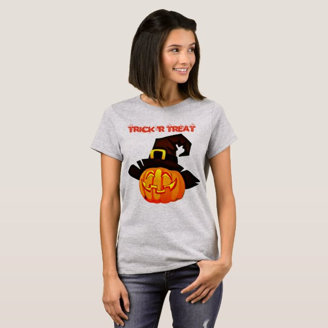 Trick 'R Treat Pumpkin Basic T-Shirt (Hel framsida)