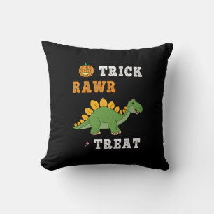 Trick Rawr Treat Cute Halloween Stegosaurus Dino Kudde