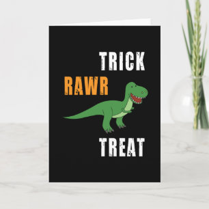 Trick Rawr Treat Cute Halloween Tyrannosaurus Rex Kort