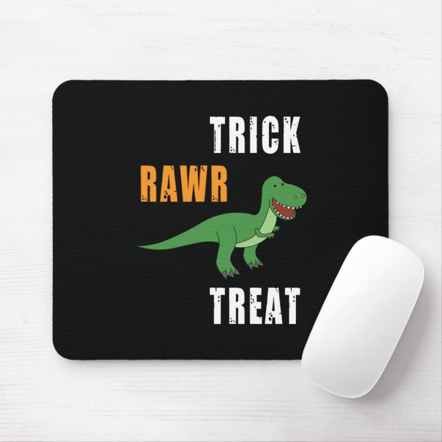 Trick Rawr Treat Cute Halloween Tyrannosaurus Rex Musmatta (Med mus)