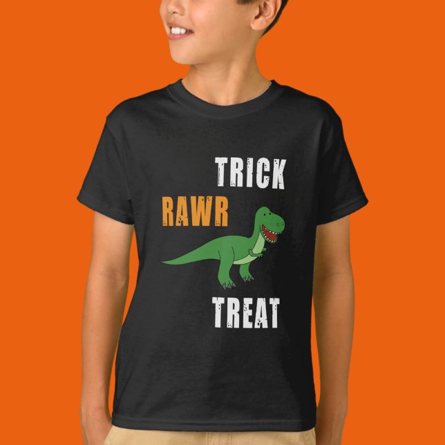 Trick Rawr Treat Cute Halloween Tyrannosaurus Rex T Shirt (Skapare uppladdad)