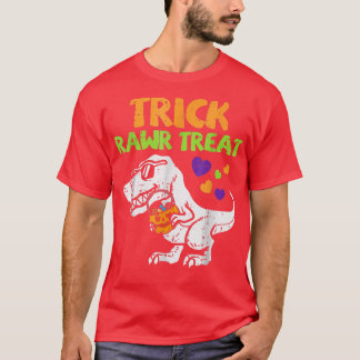 Trick Rawr Treat Dinosaur Trex Småbarn Boys Hallow T Shirt