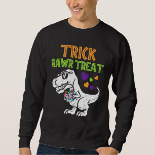 Trick Rawr Treat Dinosaur Trex Småpojkar Hallow Lång Ärmad Tröja