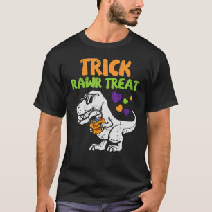 Trick Rawr Treat Halloween Dinosaur Trex Boys Todd T Shirt