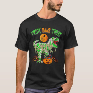 Trick Rawr Treat Halloween Dinosaur Trex Boys Todd T Shirt