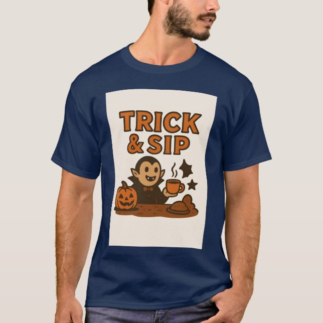 Trick Sip Halloween mysiga vänner T Shirt (Framsida)